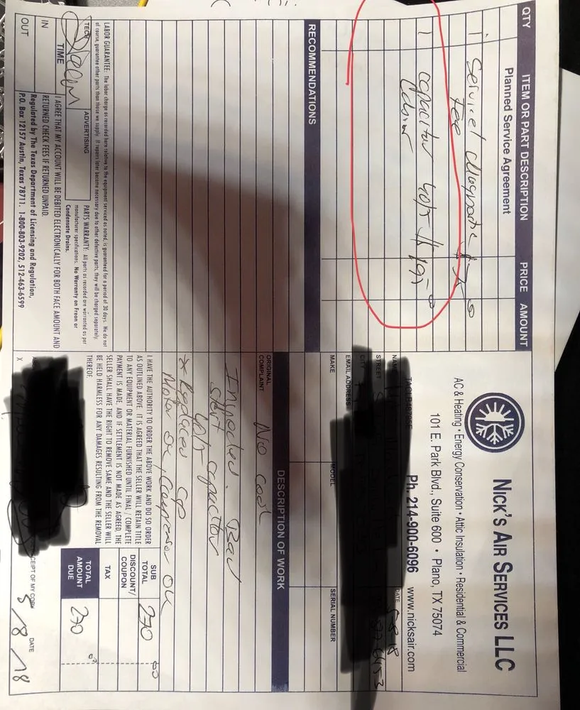 Slide of Nicks Air Services