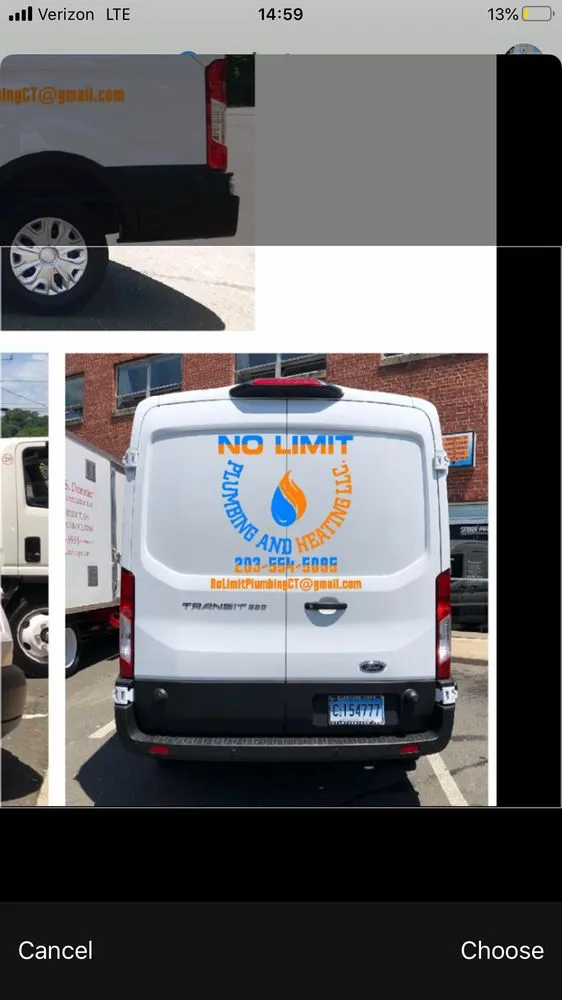Slide of No Limit Heating and Plumbing