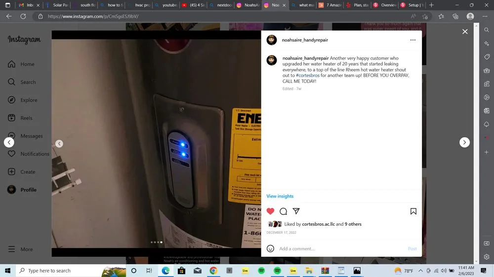 Slide of Noah's Air Repair