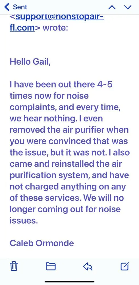 Slide of Non-Stop Air Conditioning & Heating