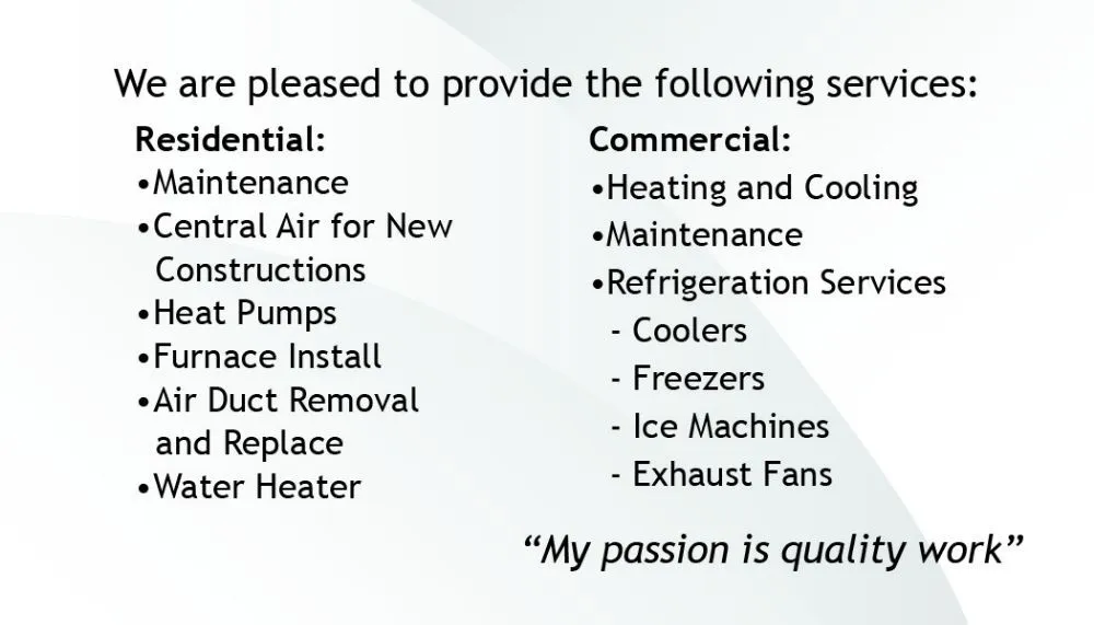 Slide of North Air heating and Refrigeration