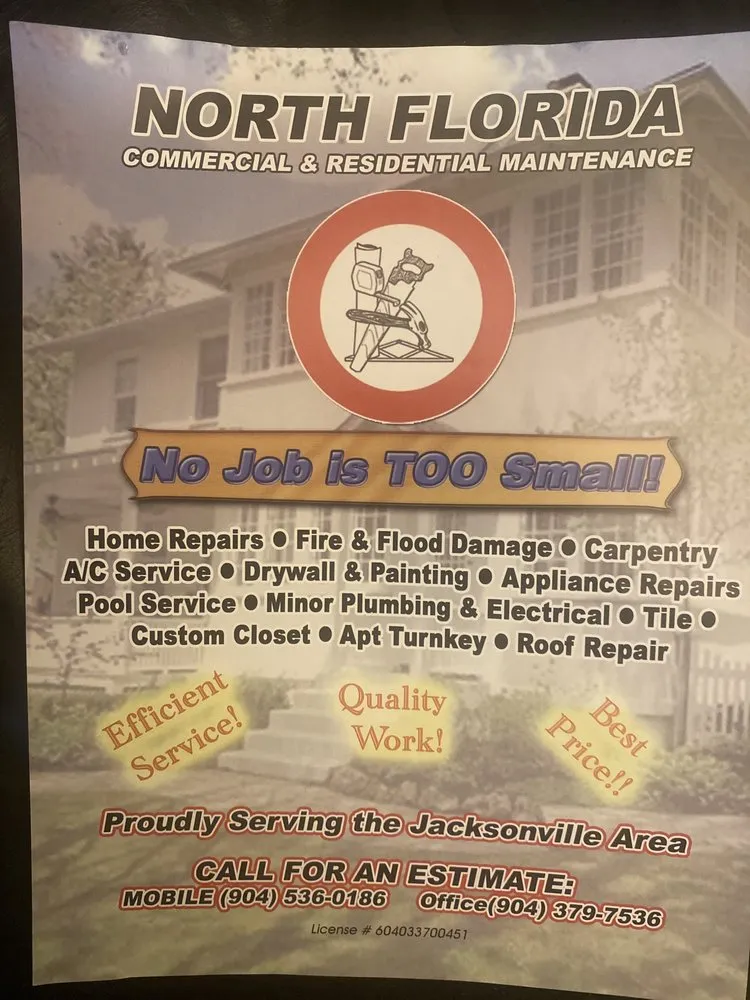 Slide of North Florida commercial and residential maintenance