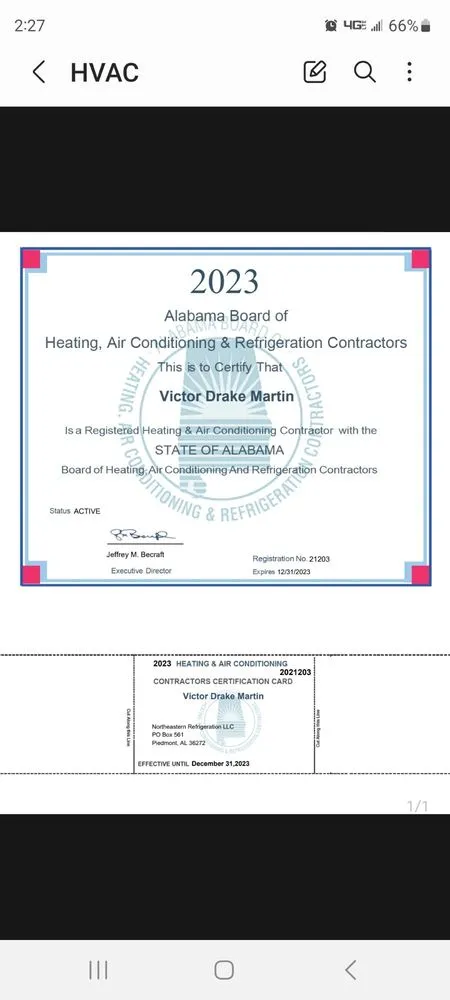 Slide of Northeastern Refrigeration