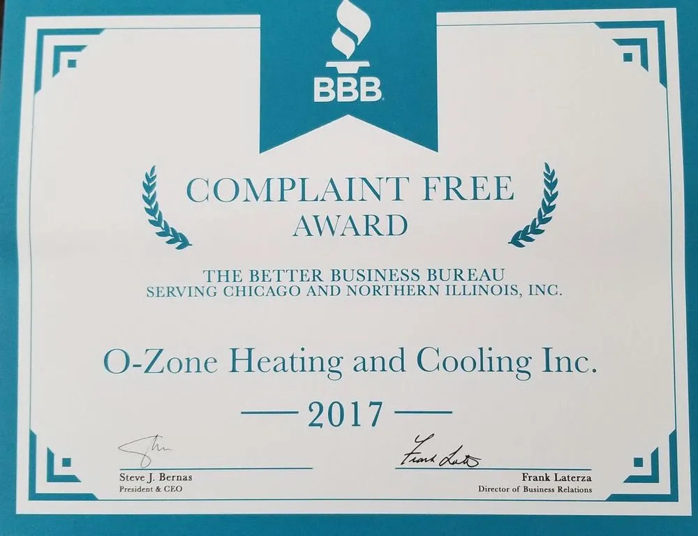 Slide of O-Zone Heating & Cooling