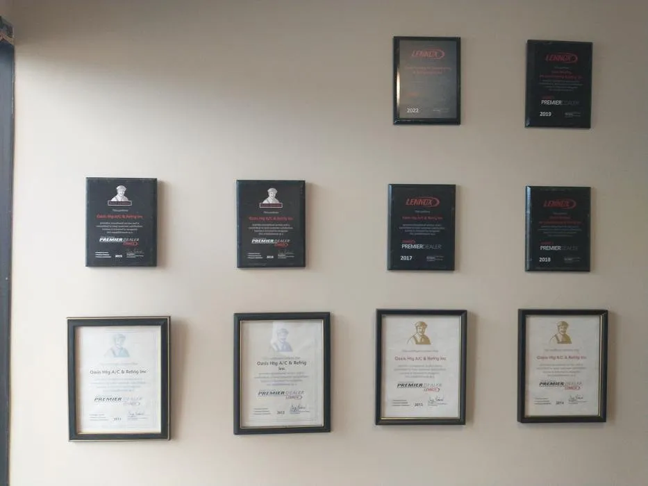 Slide of Oasis Heating, AC & Refrigeration