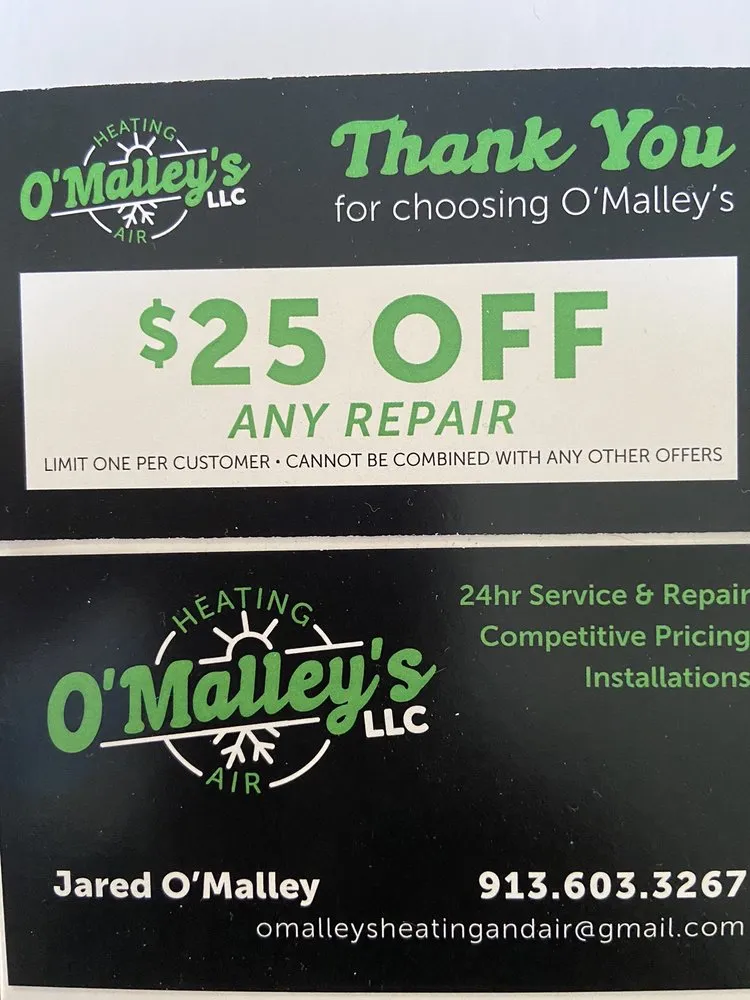 Slide of O’Malley’s Heating and Air