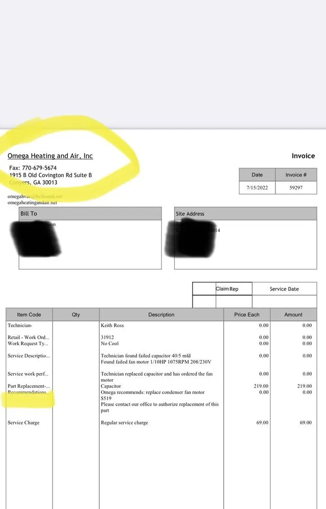 Slide of Omega Heating & Air