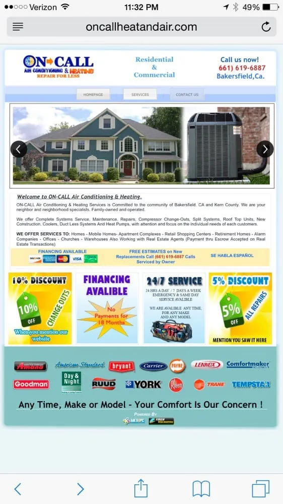 Slide of On Call Air Conditioning & Heating Services