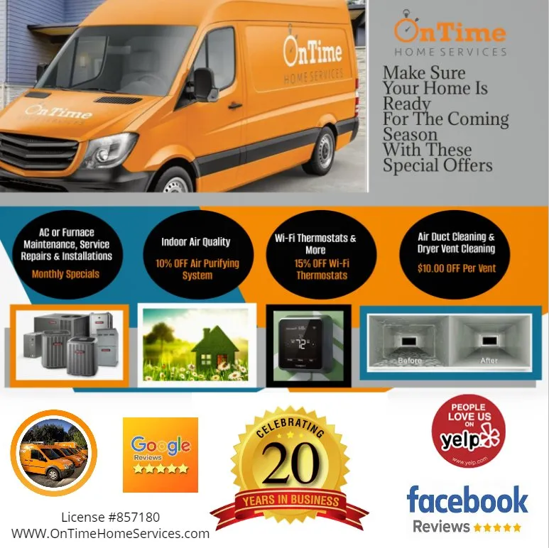 Slide of On Time Home Services