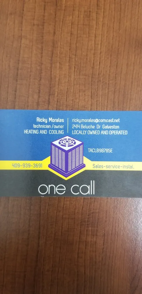 Slide of One Call Air and Heat