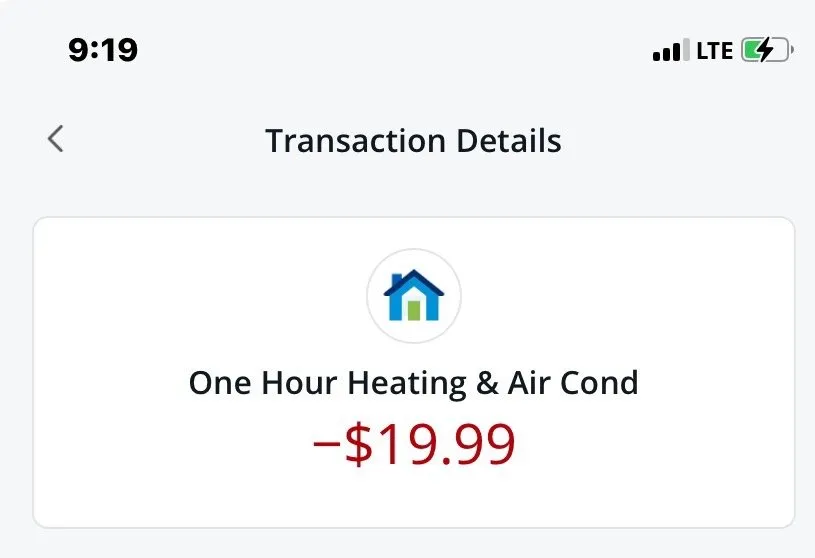 Slide of One Hour AC & Heating of Houston