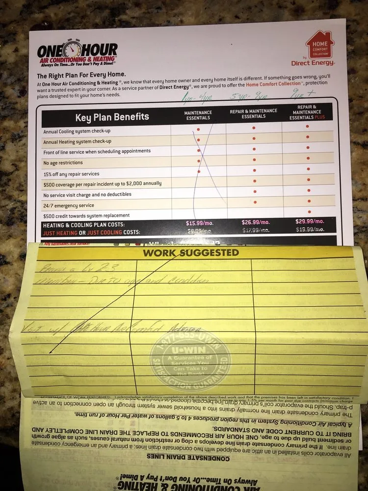 Slide of One Hour AC & Heating of Houston