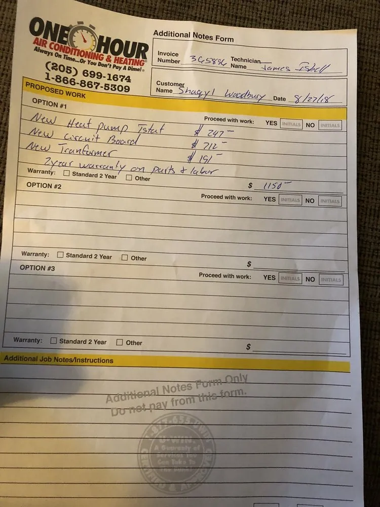 Slide of One Hour Air Conditioning & Heating®