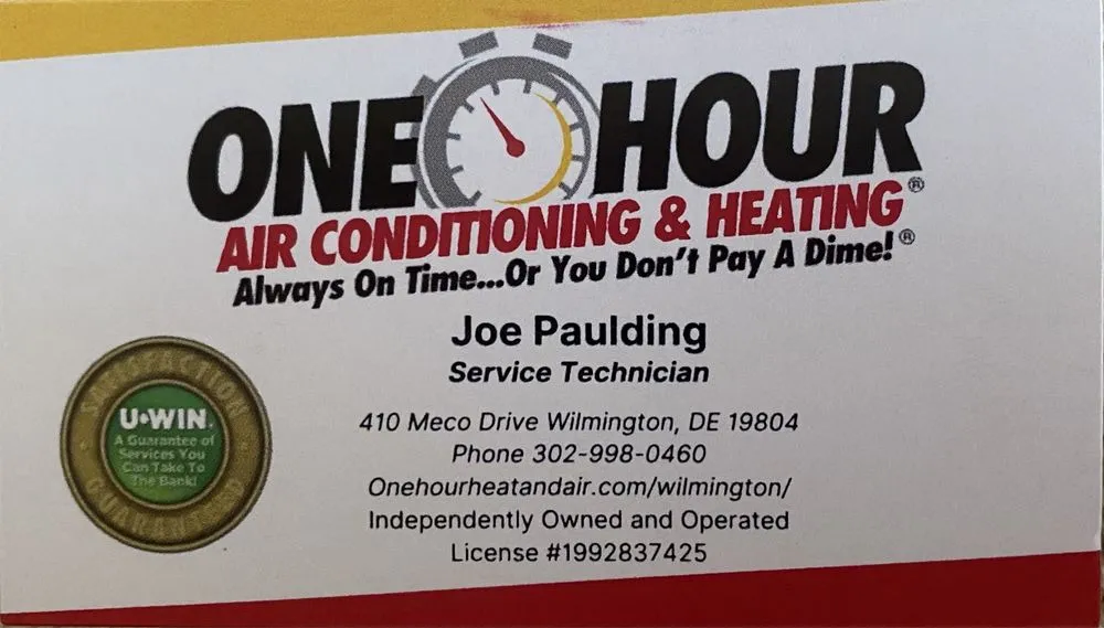 Slide of One Hour Heating & Air Conditioning - Wilmington