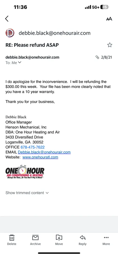 Slide of One Hour Heating & Air Conditioning