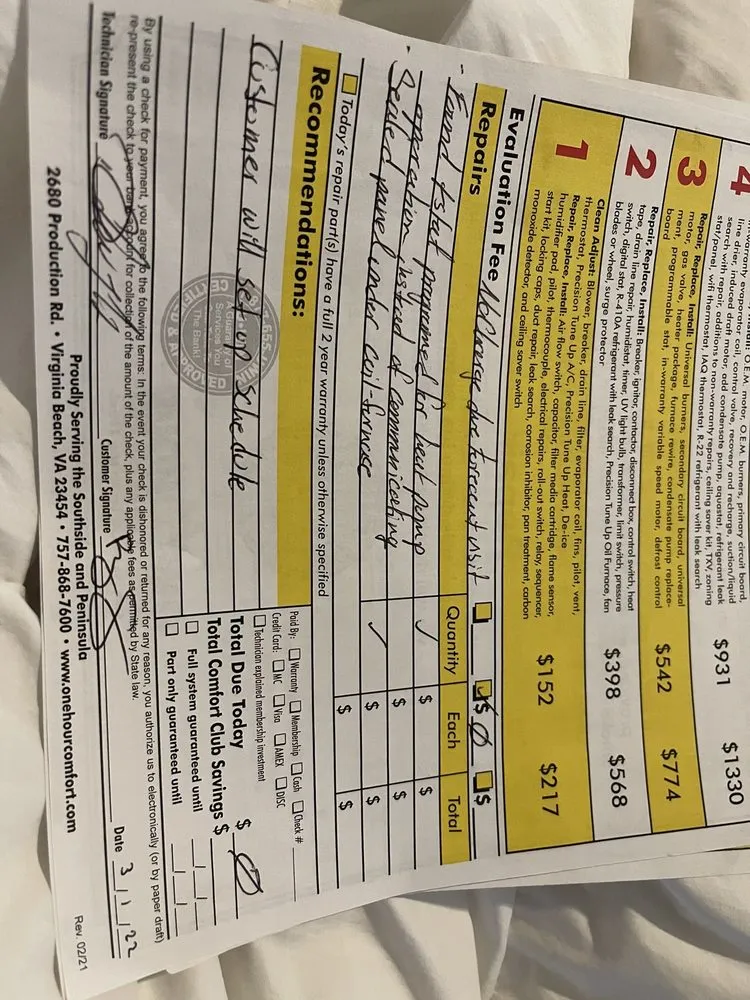 Slide of One Hour Heating & Air Conditioning of Hampton Roads