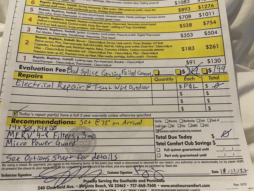 Slide of One Hour Heating & Air Conditioning of Hampton Roads