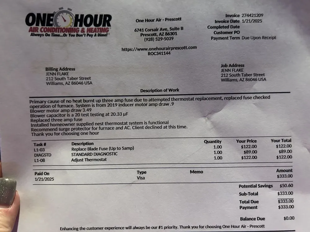 Slide of One Hour Heating & Air Conditioning® of Prescott