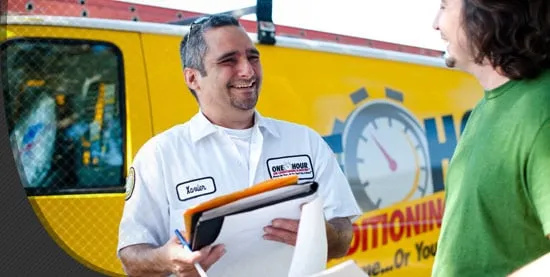 Slide of One Hour Heating and Air Conditioning