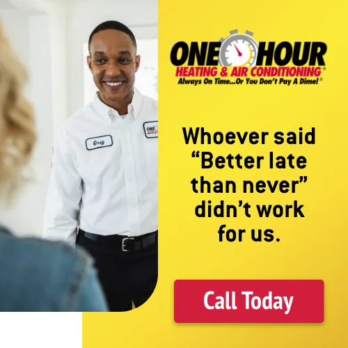 Slide of One Hour Heating and Air Conditioning