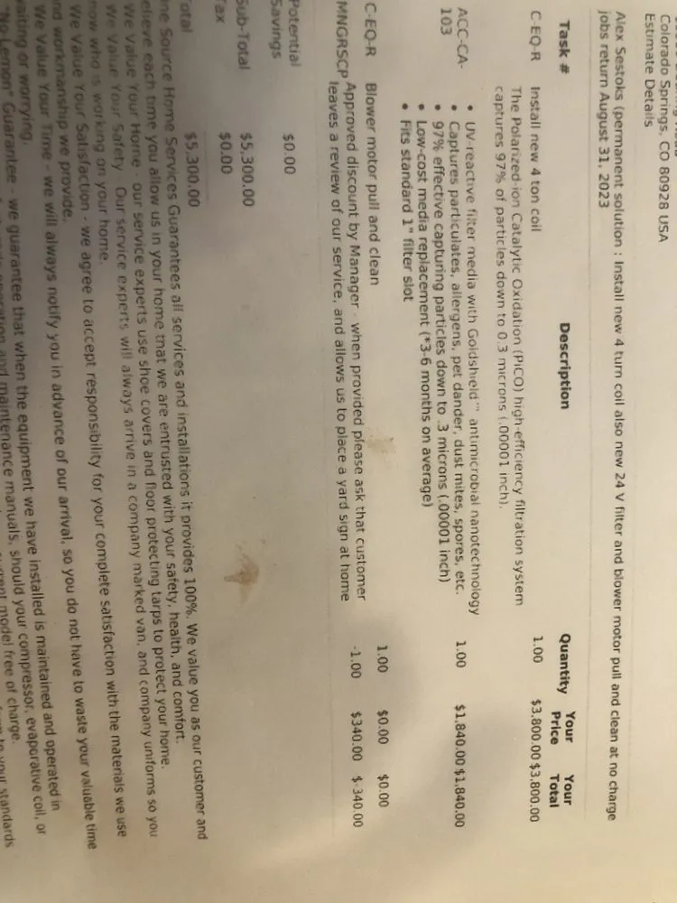 Slide of One Source Home Service