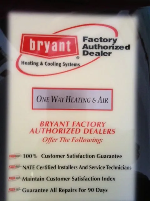 Slide of One Way Heating & Air Conditioning