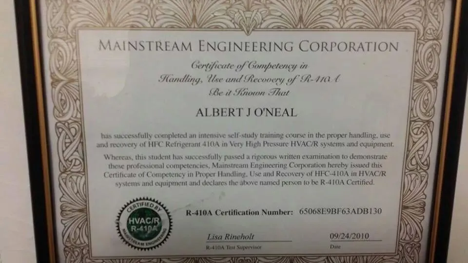 Slide of O'Neals HVAC Service Co, LLC