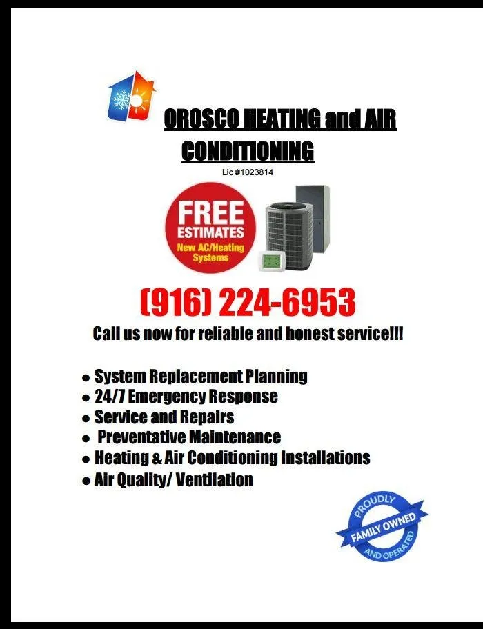 Slide of Orosco Heating and Air
