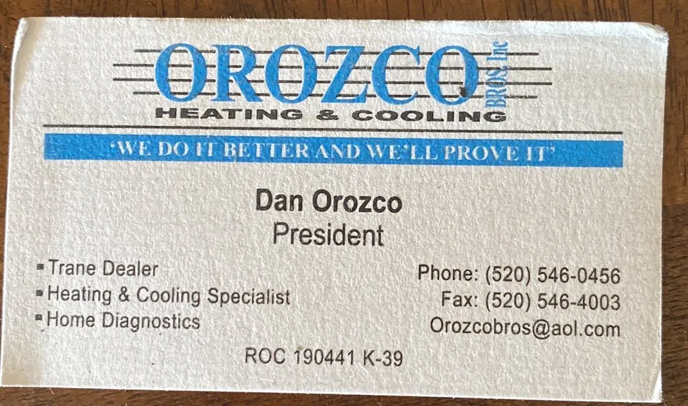 Slide of Orozco Brothers Pumbing Heating and Cooling