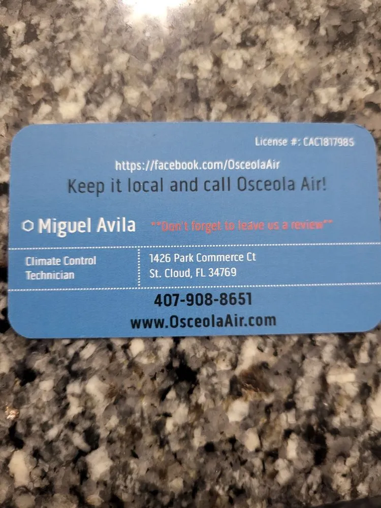 Slide of Osceola Air