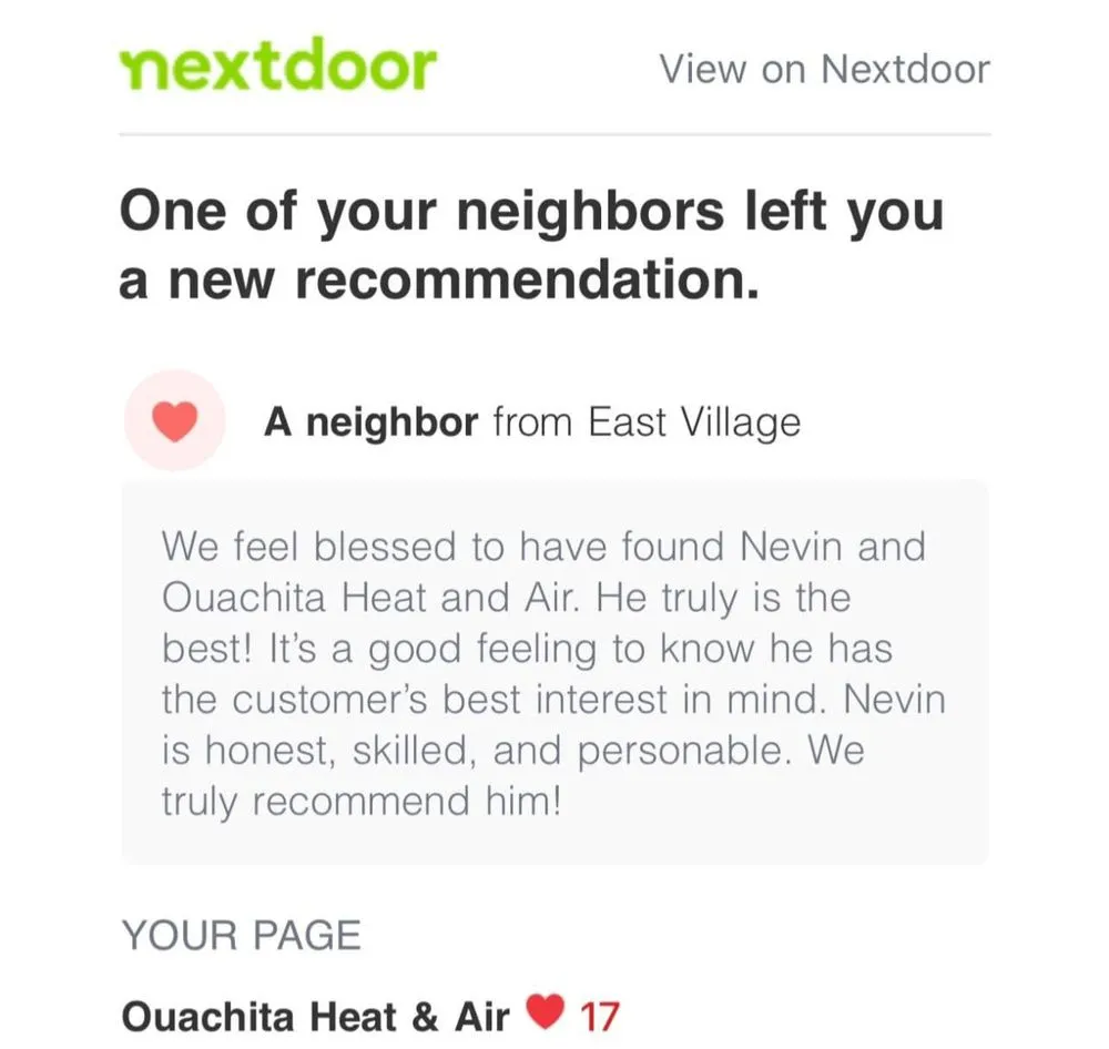 Slide of Ouachita Heat & Air