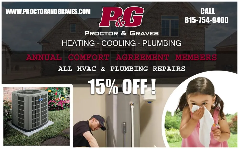 Local heating repair experts serving Mt. Juliet, TN - P & G Service