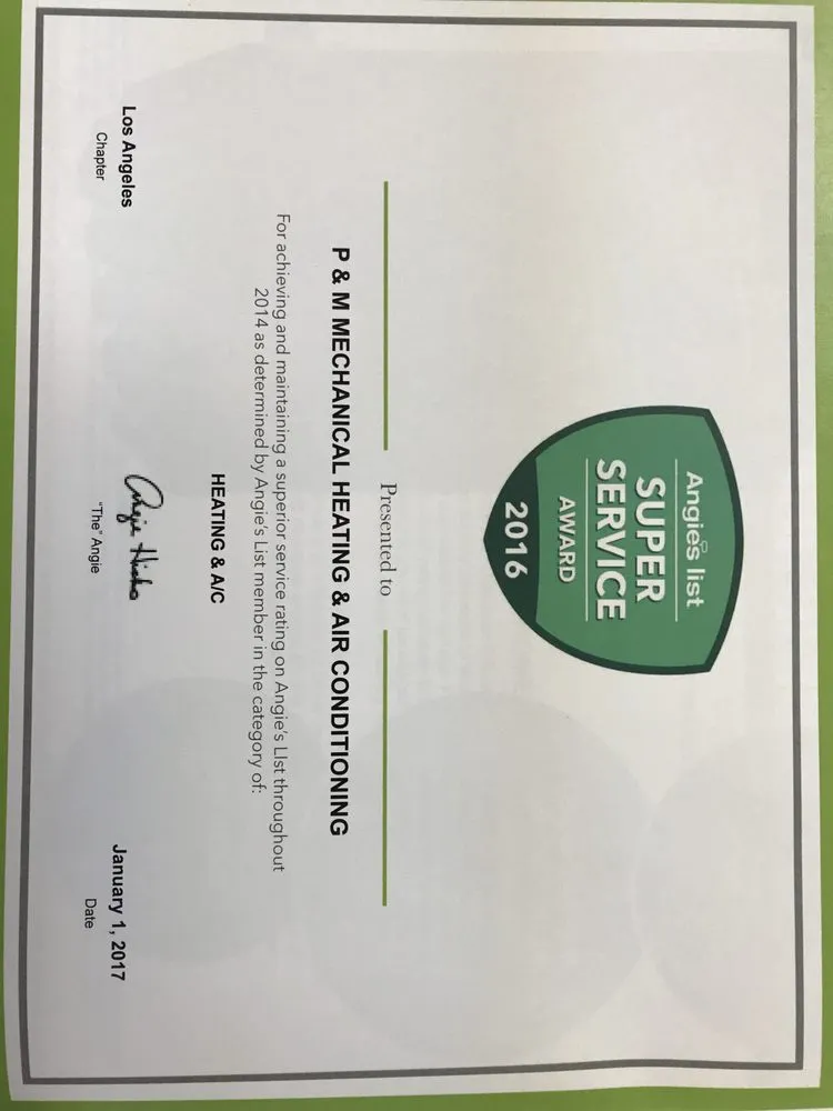 Slide of P & M Mechanical Heating & Air Conditioning Specialists