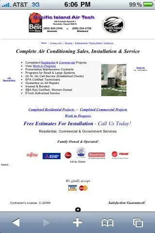 Slide of Pacific Island Air Tech Company