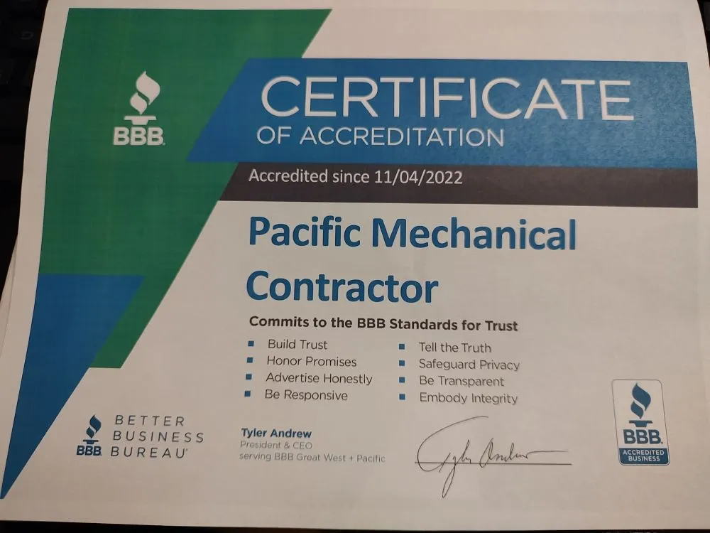 Slide of Pacific Mechanical