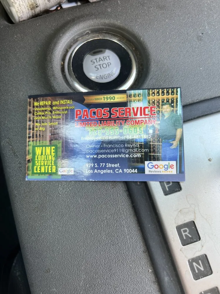 Slide of Paco's Service