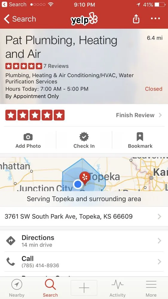 Slide of Pat Plumbing, Heating, Air and Electric