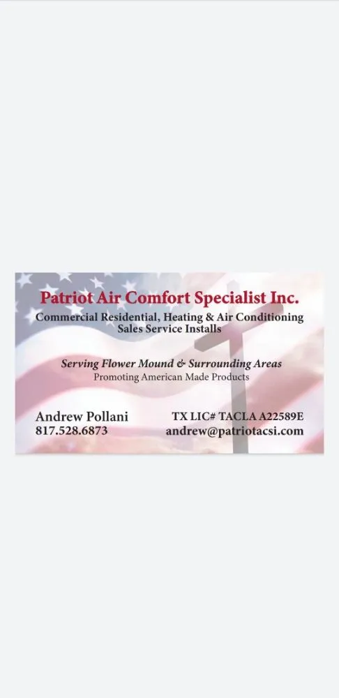 Slide of Patriot Air Comfort Specialist