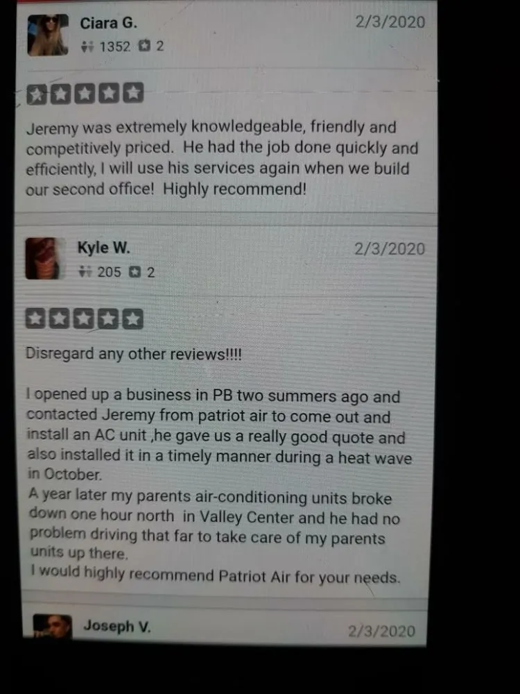 Slide of Patriot Air