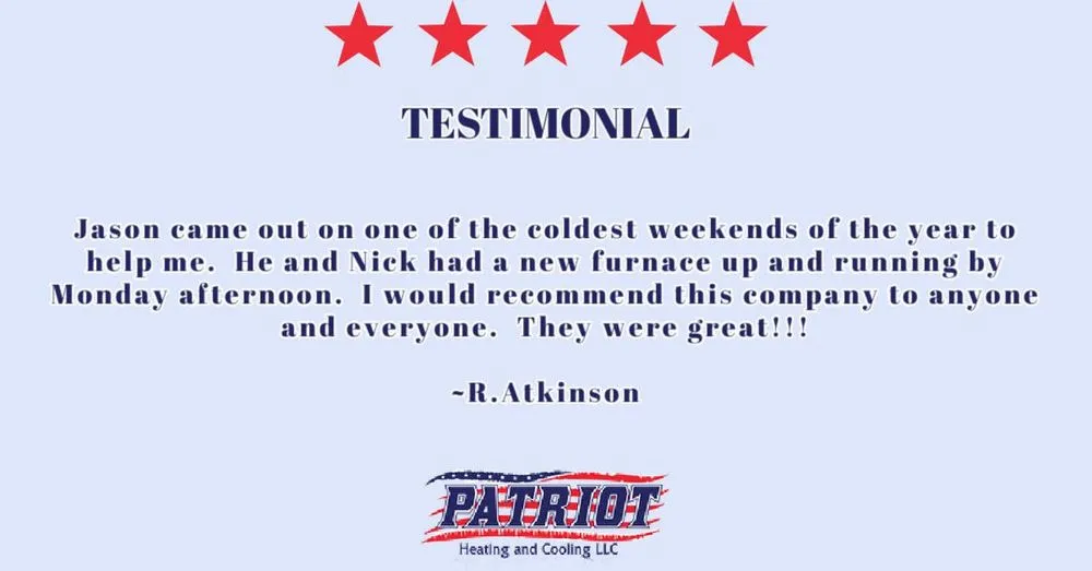 Slide of Patriot Heating and Cooling