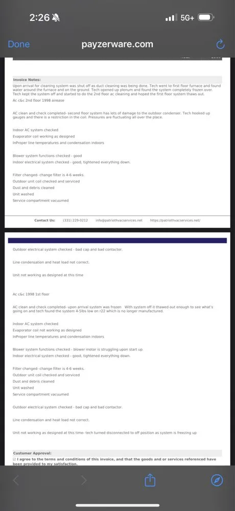 Slide of Patriot Heating and Cooling Services