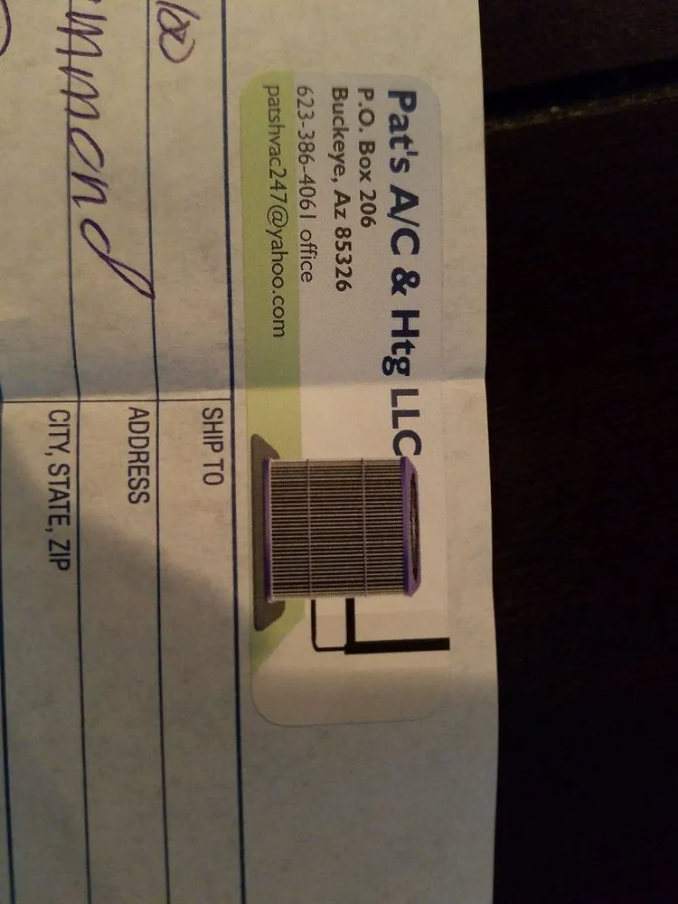 Slide of Pat's Ac & Heating