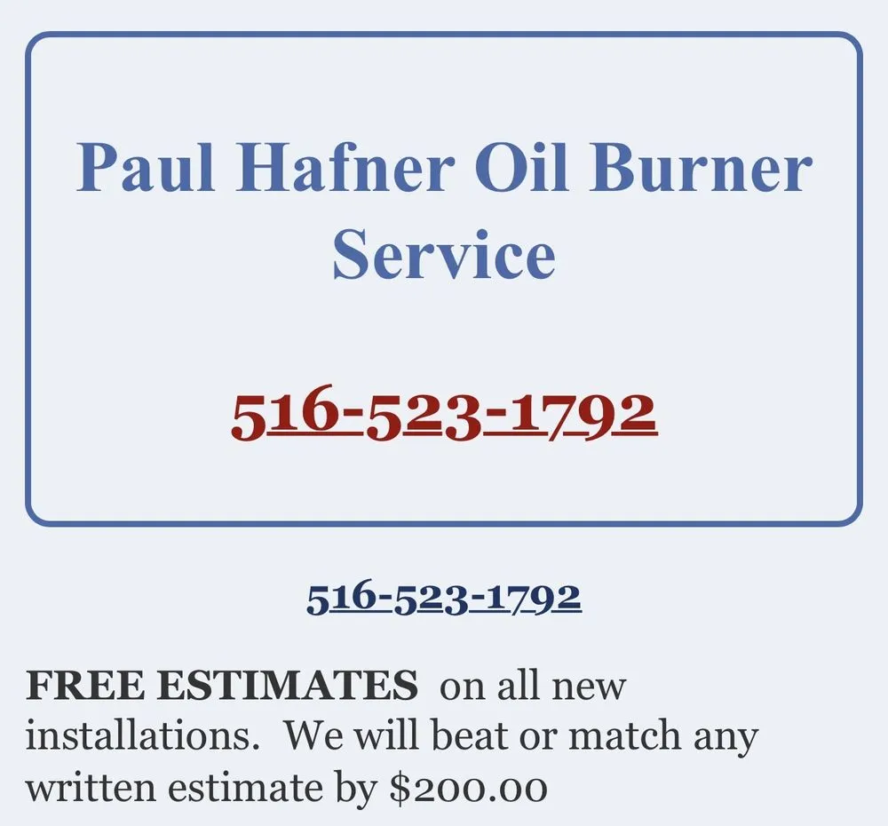 Slide of Paul Hafner Oil Burner Service