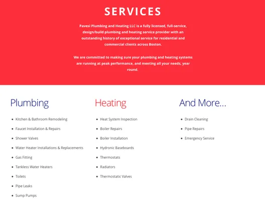 Pavesi Plumbing & Heating