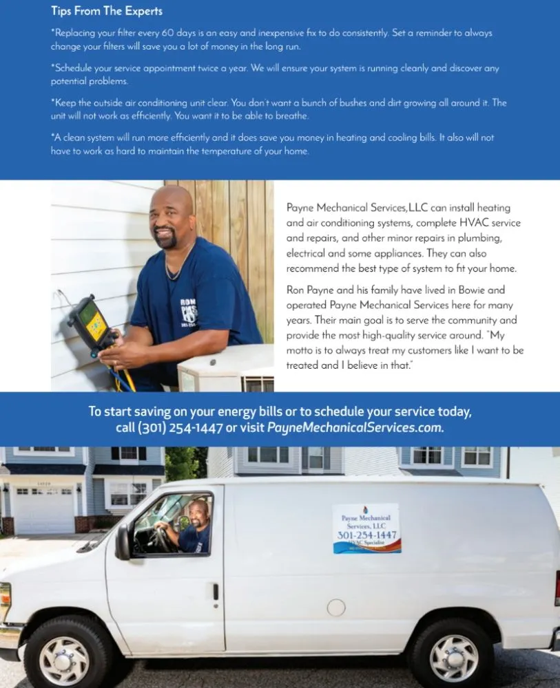 Slide of Payne Mechanical Services