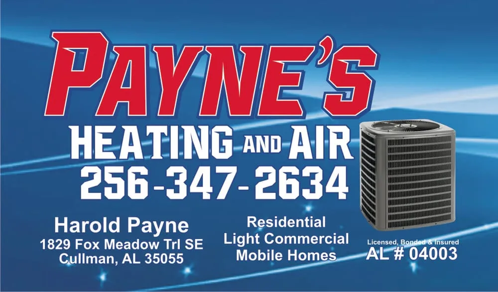 Slide of Payne's Heating & Air Conditioning Services