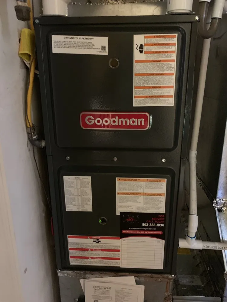 Slide of Peak Heating & Air