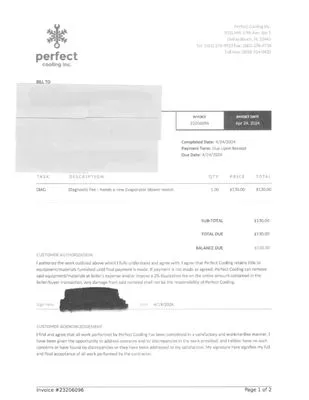 Perfect Cooling Inc Logo