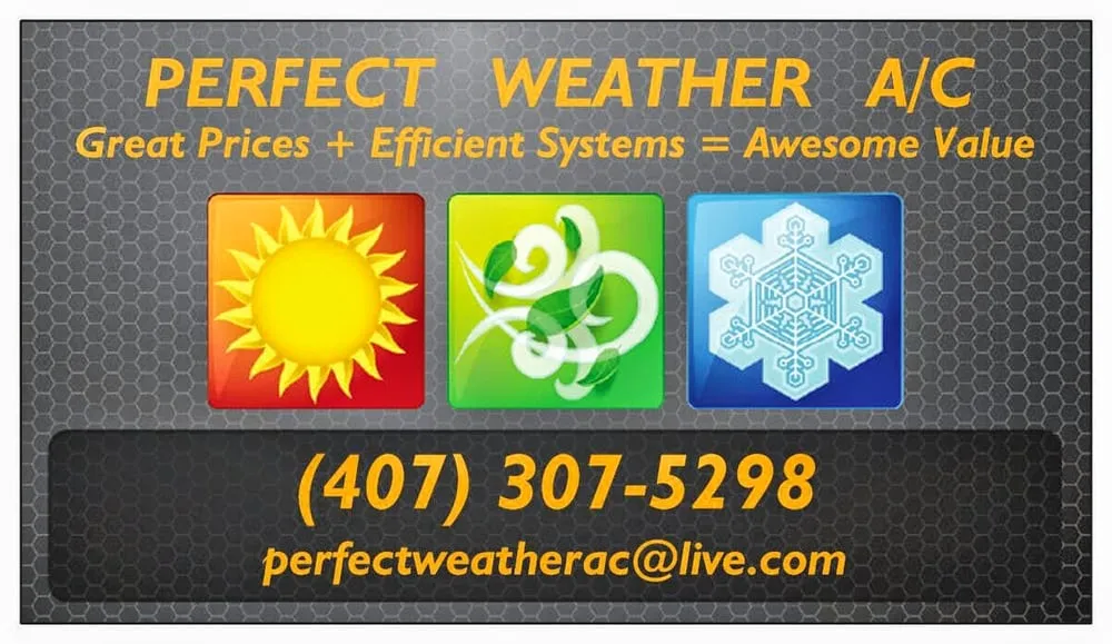 Slide of perfect weather airconditioning and refrigeration