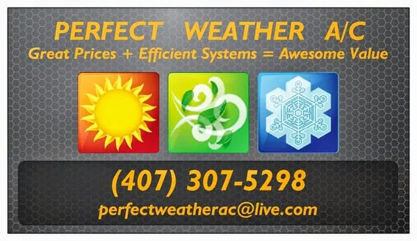 perfect weather airconditioning and refrigeration Logo